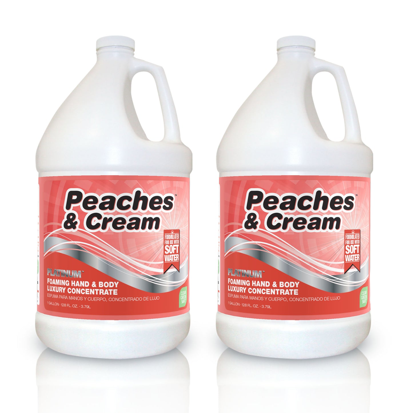2 Gallons of Peaches & Cream™ Platinum™ Foaming Hand & Body Soap Concentrate